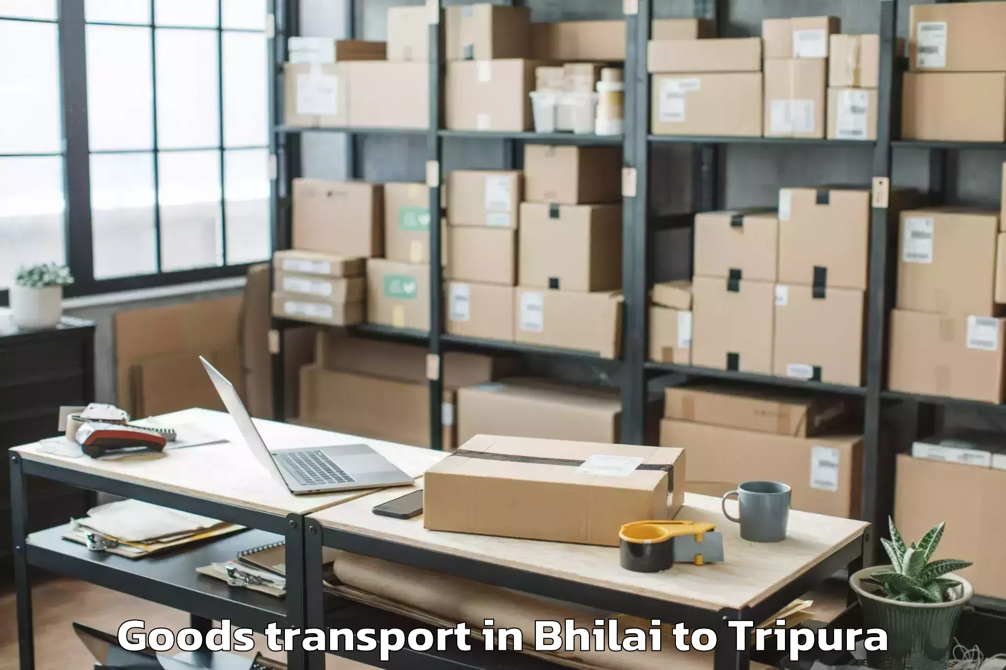 Professional Bhilai to Khowai Airport Ixn Goods Transport